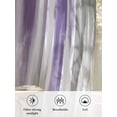 thumbnail image 6 of Sheer Curtains 72 Inches Long 2 Panels Set for Bedroom, Purple Gray Semi Sheer Curtains for Windows, Vintage Country Abstract Gradient Aesthetic Voile Window Treatments Rod Pocket Curtain, 6 of 7