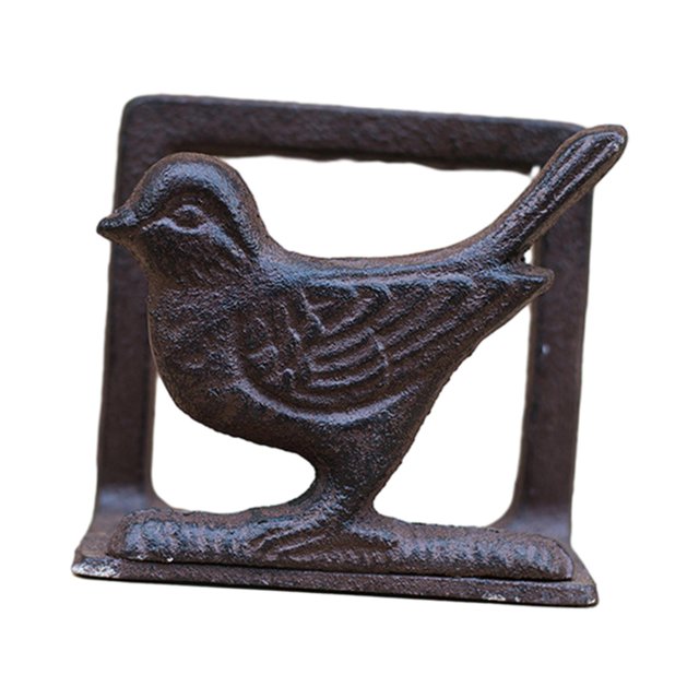 Porte-serviettes pour la Table, Distributeur de Mouchoirs Rétro en Fer, Style Vintage, Oiseau