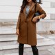 thumbnail image 5 of Puntoco Otoño e Invierno Mujer Casual tops Chaqueta Traje de manga larga Cuello Correa en la cintura Cárdigan sólido Botones Abrigo de lana Cortavientos Puntoco Puntoco-5470, 5 of 8