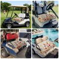 thumbnail image 6 of Golf Cart Seat Covers for 2 Seater,Yellow Red Blue Spring Floral Microfiber Cart Seat Towel Blanket,Watercolor Botanical Summer Flowers Absorbent NonSlip Bench Seats Protector for Golf Course 51"x31", 6 of 9