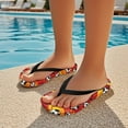thumbnail image 5 of Psesaysky Boys Girls Flip Flops Sandals Soccer Red Print Water Park Summer Beach Swim Pool Shoes for Kids Indoor and Outdoor Size 3, 5 of 7