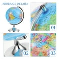 thumbnail image 3 of MOVTOTOP Blue Plastic Interactive globe for Kids with 360 Degree Rotating Stand and Clear World Map Details for Decor, 3 of 8