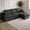 Black, variant on 107" L-shaped compression sofa, movable footstool, flexible combination, suitable for living room, no assembly required, corduroy, black