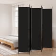 thumbnail image 1 of vidaXL 5-Panel Room Divider Black 250x220 cm Fabric, 1 of 5