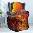 thumbnail image 4 of American Soft Flannel Fleece Throw Blanket, Horizon Overview Unique Grand Canyon Photo Saturated Warm Color Effects Sunset, Cozy Plush for Indoor and Outdoor Use, 60" x 80", Orange, by Ambesonne, 4 of 5