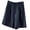 yue866-Dark Blue, variant on Linen Shorts for Women Wide Leg Pleated Elastic High Waisted Casual Bermuda Shorts with Pockets Coffee XL