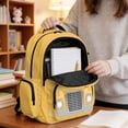 thumbnail image 6 of Xixirimido Cartoon Yellow School Bus Print 17" School Backpack for Boys Girls Multi-pocket Bookbags Elementary High School Bookbag Daypacks School Bag for Students, 6 of 8