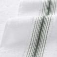 thumbnail image 2 of Aston & Arden Turkish Cotton Bath Towels (2-Pack, Thick 600 GSM, 30x60 in., Ultra Soft and Plush, White with Green Ombre Striped Border, 2 of 6