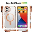 thumbnail image 6 of Decase Magnetic Case for iPhone 16 Plus Case with Built-in Kickstand,Compatible with Mag-safe,Slim Fit Shockproof Crystal Cover for iPhone 16 Plus 6.7" Clear Phone Case,Orange, 6 of 9