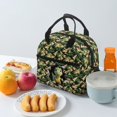 thumbnail image 2 of Pzuqiu Camo Dinosaur Print Reusable Lunch Bag for Boys Kids, Thermal Insulated Meal Tote Spacious Leakproof Durable Lunch Box with Adjustable Shoulder Strap for School Picnic, 2 of 7