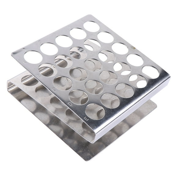 Stainless Steel Test Tube Rack 25 Holes Z Shape Lab Holder