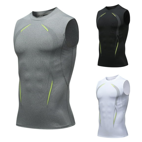 UVEASISHA Mens Big and Tall Tank Tops Slim Fit Sleeveless Workout Shirts Athletic Quick Dry Running Shirt for Men Gym Muscle Tanks White L