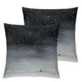 thumbnail image 2 of Acheng  Ombre Black Grey White Galaxy Throw Pillow Covers for Couch Sofa Bed, Set of 2 Modern Decorative Pillows Cushion Covers, Abstract Art Space Outer Sky Pillow White, 2 of 6