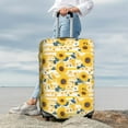 thumbnail image 5 of Cauagu Striped Sunflower Daisy Print Travel Luggage Cover,Travel Dust-proof Suitcase Cover Softside Suitcase Protector for 18-32inch,Not Included Suitcase, 5 of 8