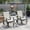 Cream White, variant on Resenkos 3-Piece Outdoor Glider Set – Powder-Coated Steel Bistro Furniture with Tempered Glass Table, Cream White Retro Patio Seating for Garden, Backyard & Balcony