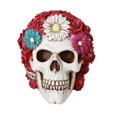 thumbnail image 2 of Pacific Giftware Floral Red Rose Skull Figurine Skull Collectible Decor 5 inch Love, 2 of 2