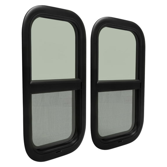 Kojem 2PCS 12 x 22 RV Window Tiny House Vertical Slider W/Screen