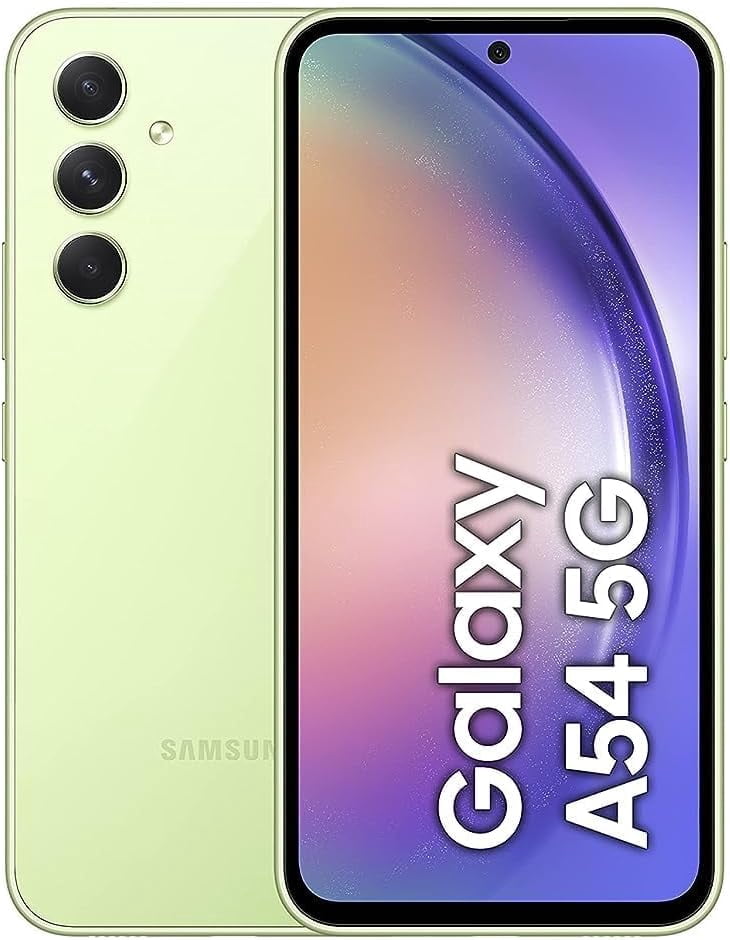 GSM Unlocked Samsung Galaxy A54 Cell Phone 128GB 6GB RAM 5000 mAh Battery 6.4 Inches Display Lime
