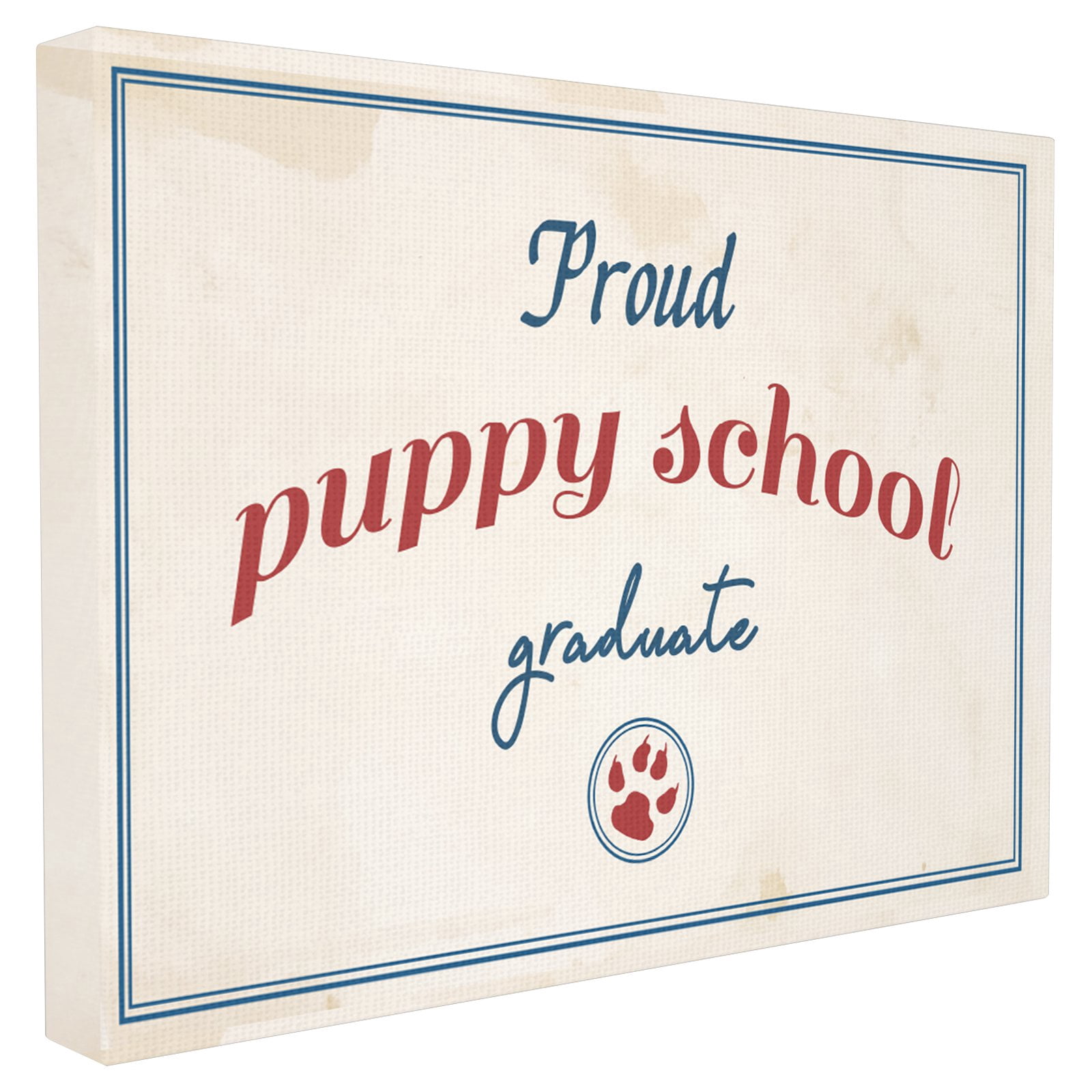 The Stupell Home Decor Collection Proud Puppy School Grad Paw Print Wall Art