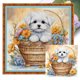 thumbnail image 1 of Hilo Algodón Ecológico Bordado Cesta Con 11CT Punto Cruz Cachorro 40x40cm, 1 of 9