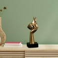 thumbnail image 4 of Estatua de de resina Escultura de media cara Arte abstracto Estatuilla Decoración Obra de arte jes Adorno nórdico para estantería Mesa Dorado Baoblaze Escultura Pensador, 4 of 7