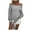 Gray, variant on Lovskoo Sweaters for Women Trendy Casual Long Sleeve Pullover Off-The-Shoulder Strappy Sweater Tops Black