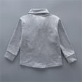thumbnail image 4 of Fesfesfes Toddler Outfits 1-4 Years Boys' Spring Two-Piece Suit Boy's Handsome Shirt Dress Children's Suit Boy's Suit 2-3 Years, 4 of 8