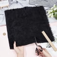 thumbnail image 3 of Black Faux Fur Fabric 15.7x15.7 Inch Soft Plush Shaggy Squares Pre-Cut Craft Fur Fabric for Costumes Rugs Pillows Sewing Decorations for DIY, 3 of 9