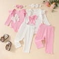 thumbnail image 4 of HIPYLO Newborn Outfit Girl Baby Girl Holiday Outfits Baby Clothing Set 6-9 Months Friends Gifts 24 Months Girls Clothes Fall/winter 0-3 Months Baby, White 0-3 Months, 4 of 9