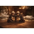 thumbnail image 3 of AeraVida Indoor/Outdoor 10 in x 2.5 in Wood Elephant Balancing a Pedastal Rain Tree Pillar Candle Holder, 3 of 6