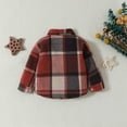 thumbnail image 5 of Mikilon Boys Long Sleeve Plaid Jackets Long Sleeve Turndown Neck Button Tops with Pocket ,Size 6 Months-2 Years, 5 of 8