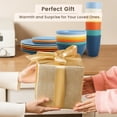 thumbnail image 6 of Homienly 24-Piece Wheat Straw Dinnerware Set, Plates, Bowls & Cups, Microwave & Dishwasher Safe, Multi Color, 6 of 8