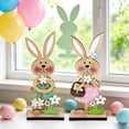 thumbnail image 4 of Easter Bunny Decorations Resin Cute Easter Standing Rabbit - Table Centerpiece Decoration,Perfect for Easter & Spring Home Holiday Tabletop & Living Room Decor, 4 of 6
