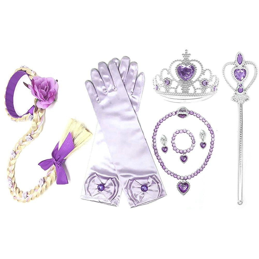 Rapunzel Bag Necklace Earrings Jewellery Set Disney Princess Costume
