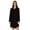 Black, variant on Inkmeso Solid Jersey Nightgown For Women Long Sleeve Button Down Sleepshirt Loungewear Nightdress