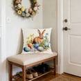 thumbnail image 4 of Weloille Easter Pillow Cover 1.48x1.48ft 1Pc, Rabbit Egg Pattern Printed Decorative Pillowcase, Soft Polyester Cushion Cover Hidden Zipper Washable Sofa Throw Cover for Home Living Room Bedroom, 4 of 6