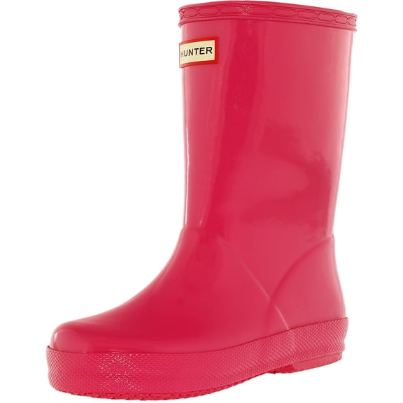 Hunter Girl's Original Kids First Gloss Mid-Calf Rubber Rain Boot