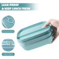 thumbnail image 4 of THLKIF Lunch Box, Lunch Container with 3 Compartments, Women's Food Preparation Container Lunch Box with Cutlery Snack/Salad/Sandwich Box Microwave/Dishwasher Safe (67 Oz), 4 of 9