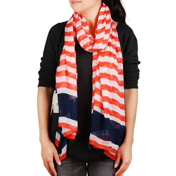 Richie House Red, White and Blue Summer Scarf RH0379
