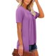 thumbnail image 5 of Camisetas de Manga Corta de Verano para Mujeres, Moda Color Sólido Falso Cuello Redondo de Dos Piezas para Uso Casual Y Diario, 5 of 8