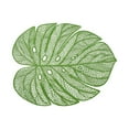 thumbnail image 2 of Oleegame 1PC Placemat Stylish PVC Hollow-out Turtle Back Leaf Decoration Placemat with Simulation Leaves, , Oil-proof and Durable Table Mat for Heat Insulation Green, 2 of 6