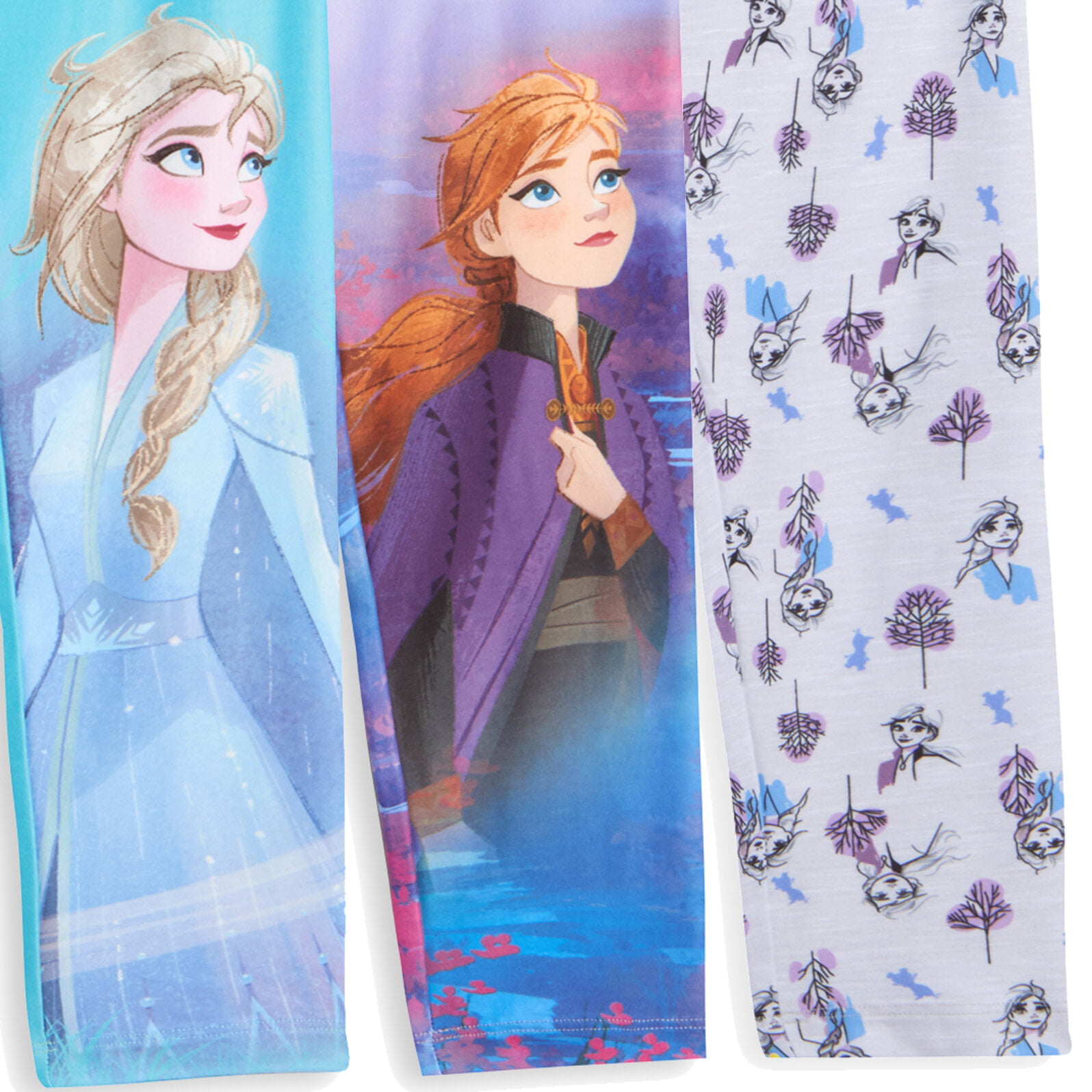 Disney Frozen Elsa Princess Anna Toddler Girls 3 Pack Leggings Toddler to  Big Kid 