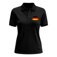 thumbnail image 2 of polo shirts for women Short Sleeve Lapel button down Pattern Print Womens Golf Polo Fit Polo Graphic Shirts Athletic Tops for Women Golf Shirts for Women Summer Tops Black L, 2 of 5