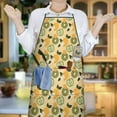 thumbnail image 6 of Yellow Lemon Fruit Mixed Fruits Yellow Apron-Garden Aprons for Women with Pockets-Cotton Linen Waterproof Kitchen Cooking Gardening Aprons Adjustable for Kitchen,Cooking,BBQ and Salon 33x27 Inch, 6 of 7