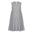 thumbnail image 4 of B91xZ Robes Babydoll pour Femmes Robes d'Été Sans Manches Décontractées Col en V Robe de Fête Florale, Gris G, 4 of 5