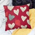 thumbnail image 3 of SHANXI Romantic Valentine's Day Red Heart Print Throw Pillowcase 12 x 12 in, 3 of 6
