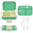 thumbnail image 2 of Mimifly Lonchera Bento para Niños a Prueba de Fugas con 5 Compartimentos, Contenedor de Alimentos Portátil con Utensilios, Apto para Microondas y Lavavajillas, Rosa Roja, 2 of 6