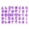 thumbnail image 1 of Conjunto de cortadores de galletas Kearding 40 piezas letras en inglés morado, 1 of 5