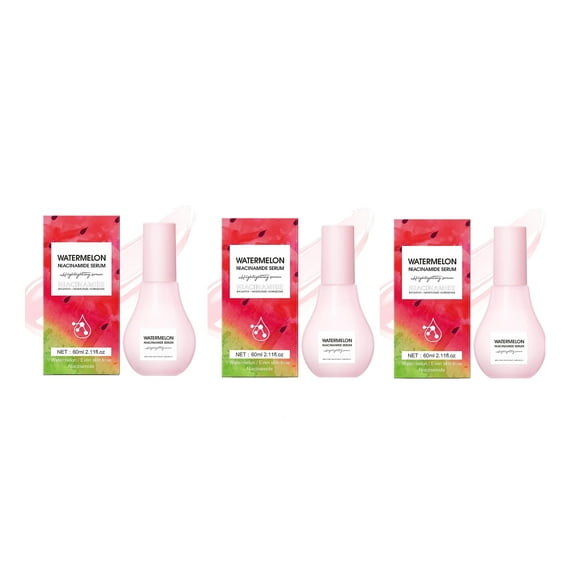 Watermelon Glow Niacinamide Dew Drops Highlighting Serum - Brighten, Moisturize, and Lightweight Facial Serum & Priming Liquid Highlighter 3pcs