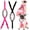 Black, Pink, variant on 2 Pcs Dog Suspenders Diaper Suspenders Soft Female Male Adjustable Washable Pet Diaper Keeper Suspender